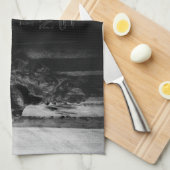 Stenen vleugels schedel theedoek (Quarter Fold)