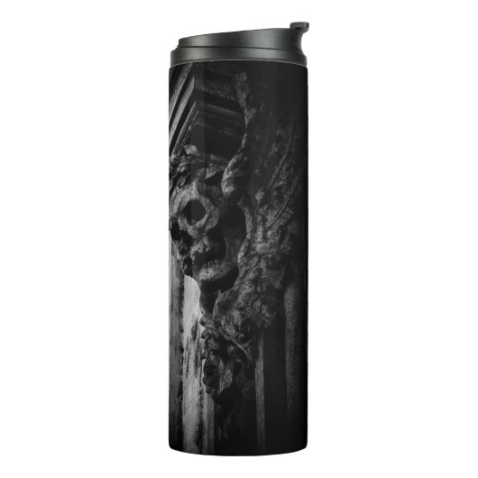 Stenen vleugels schedel thermosbeker (Gedraaid links)