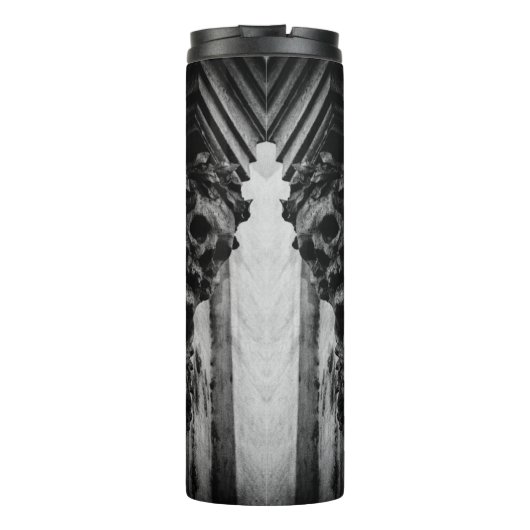 Stenen vleugels schedel thermosbeker (Achterkant)