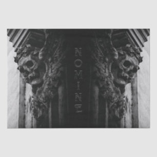 Stenen vleugels schedel tissuepapier