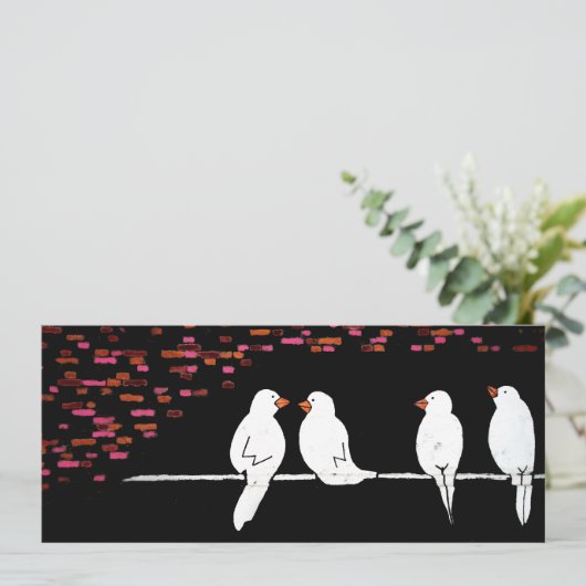 stenen vogelmuur : graffiti - muur kaart (Staand voorkant)