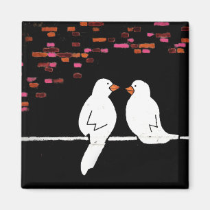 stenen vogelmuur : graffiti - muur magneet