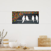 stenen vogelmuur : graffiti - muur poster (Keuken)