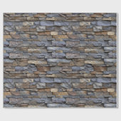 Stenen Wand Textuur Print Wrapping Papieren Roll Cadeaupapier (Vlak)
