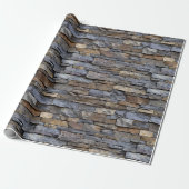 Stenen Wand Textuur Print Wrapping Papieren Roll Cadeaupapier (Uitgerold)