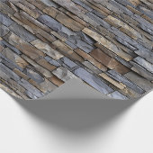 Stenen Wand Textuur Print Wrapping Papieren Roll Cadeaupapier (Hoek)