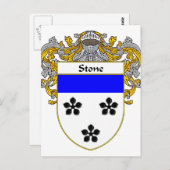 Stenen wapen/familiewapen (Mantled) Briefkaart (Voorkant / Achterkant)