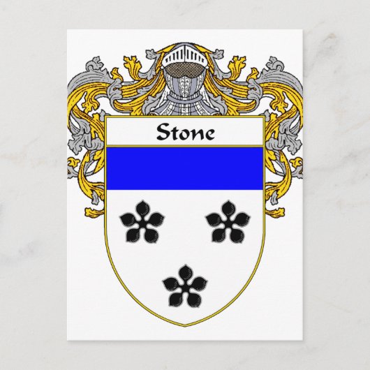 Stenen wapen/familiewapen (Mantled) Briefkaart (Voorkant)