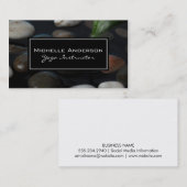 Stenen Zwarte Frame Witte Rand Visitekaartje (Voorkant / Achterkant)