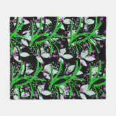 Stengel en bloemig fleece deken (Voorkant (Horizontaal))