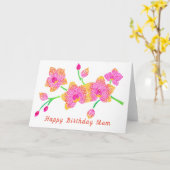 Stengel van Orchideeën  Wenskaart Kaart (Gele Bloem)