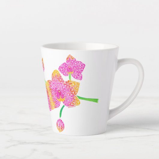 Stengel van Orchids Latte Mok (Rechts)