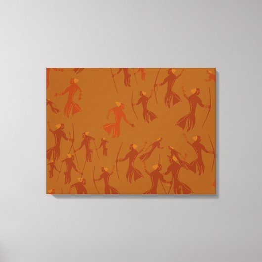 Stengelig doek Pre-historische grove tinctuur Canvas Afdruk (Voorkant)