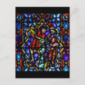 Steniging van de Glas in lood Saint Stephens Briefkaart (Voorkant)