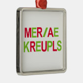 Steno Court Reporting Kerstfeestdag Metalen Ornament (Rechts)