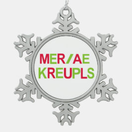 Steno Court Reporting Kerstfeestdag Tin Sneeuwvlok Ornament