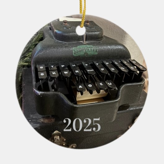 Steno Machine Ornament (Voorkant)