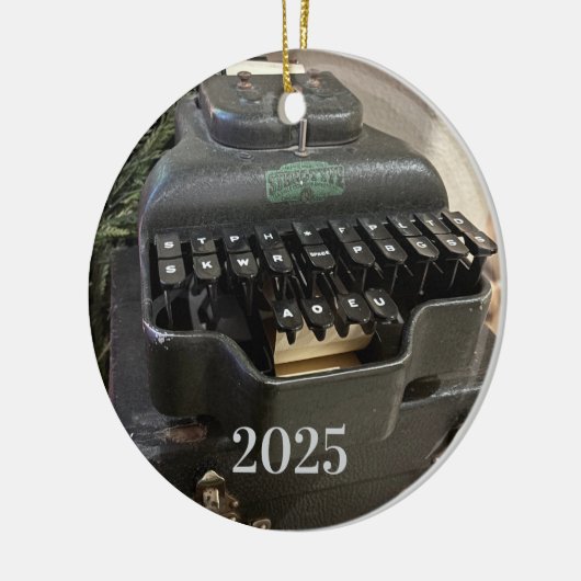 Steno Machine Ornament (Links)