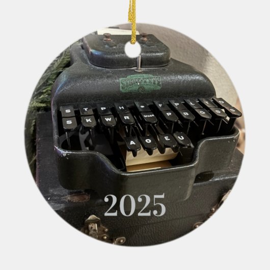 Steno Machine Ornament (Achterkant)
