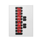 Steno-toetsen voor rode en zwarte stembanden notitieblok (Linkerzijde)