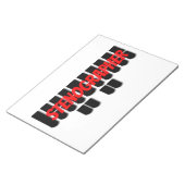 Steno-toetsen voor rode en zwarte stembanden notitieblok (Schuin)