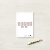 Steno-toetsen voor rode en zwarte stembanden post-it® notes (Op bureau)