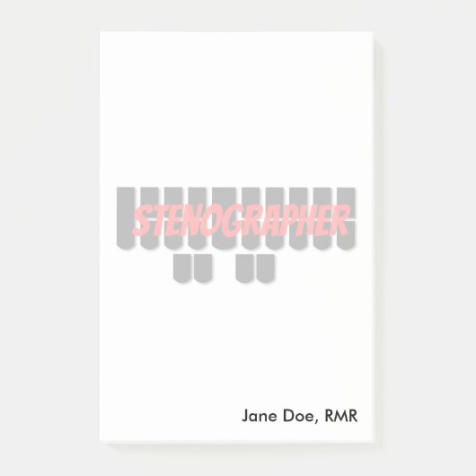 Steno-toetsen voor rode en zwarte stembanden post-it® notes (Voorkant)