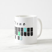 Steno-toetsenbordMok Koffiemok (Voorkant rechts)