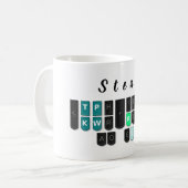 Steno-toetsenbordMok Koffiemok (Voorkant links)