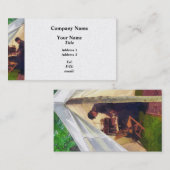 Stent van de officier van de burgeroorlog visitekaartje (Voorkant / Achterkant)