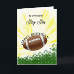 Steo Son Football Birthday Card Kaart<br><div class="desc">Geef je football liefhebbende stap op een football kaart met een explosief football thema! Een football met de woorden "Op een schitterende stapzoon".</div>