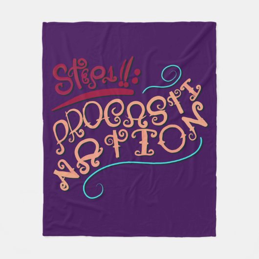 Step 1: Procastination Fleece Deken (Voorkant)