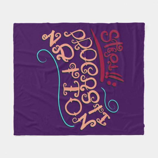 Step 1: Procastination Fleece Deken (Voorkant (Horizontaal))