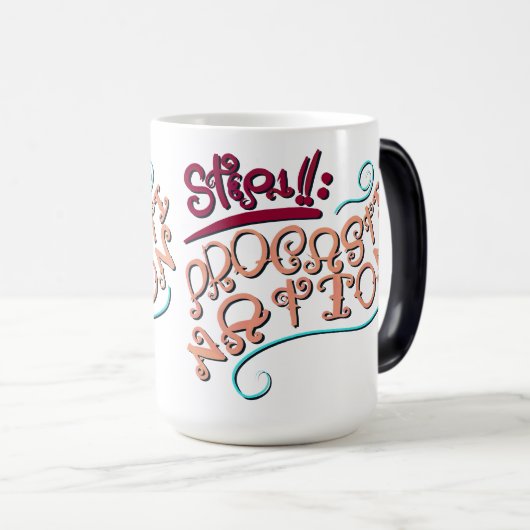 Step 1: Procastination Magische Mok (Voorkant rechts)