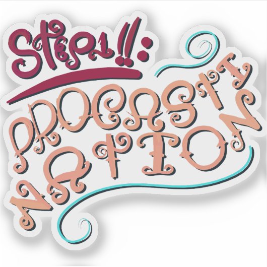 Step 1: Procastination Sticker (Voorkant)