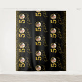 Step and Repeat Fabulous Birthday Photo Backdrop  Wandkleed (Voorkant)