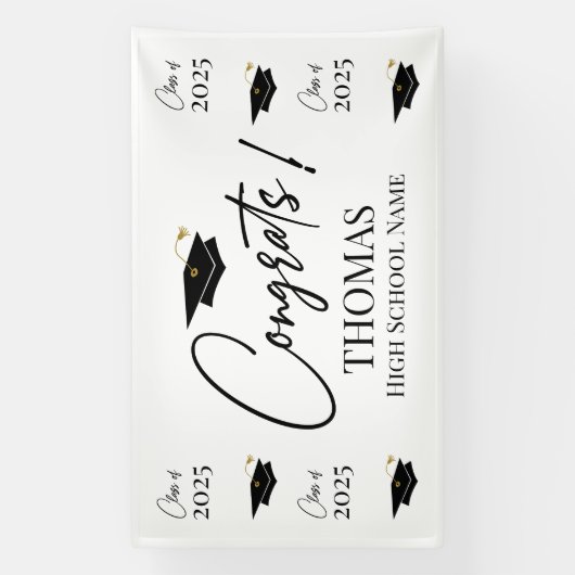 Step and repeat Graduation Backdrop banner (Verticaal)