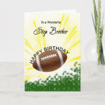 Step Brother Football Birthday Card Kaart<br><div class="desc">Geef je football liefhebbende stapbroer een football kaart met een explosief football thema! Een football met de woorden "op een geweldige stapbroer".</div>