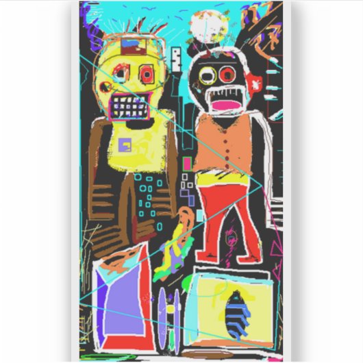 Step Brothers Sticker - Bold Abstract Face Art (Voorkant)