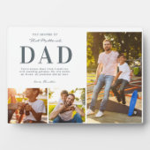 Step Dad Photo Collage Keepsake Gift Fotoplaat (voorkant)