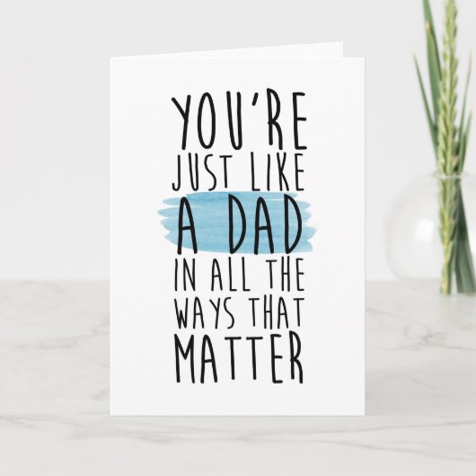 Step Dad vaderdag Card Kaart (Voorkant)