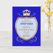 Step Dad Vaderdag met Shield Kaart (Gele Bloem)