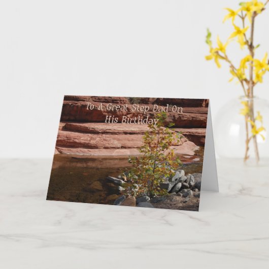 Step Dad Verjaardag Kaart (Gele Bloem)