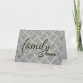 Step Dad Verjaardag Metalen Ontwerp Kaart (Voorkant)