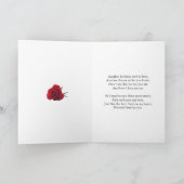 Step Daughter Verjaardag Antiek beschilderde Rozen Kaart (Binnen)