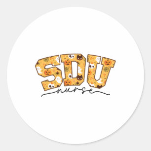 Step Down Unit Nurse Halloween Sdu Rn Herfst Spook Ronde Sticker