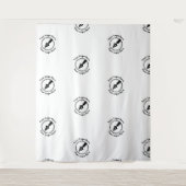 Step en Repeat Notaris Bedrijfslogo Evenement Wit  Wandkleed (Voorkant)