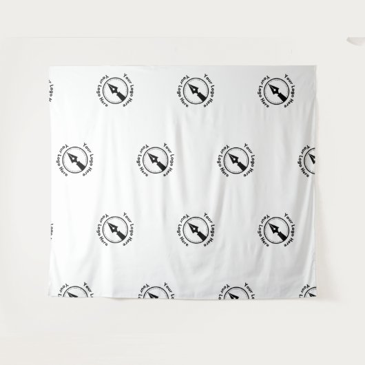 Step en Repeat Notaris Zakelijk Logo Evenement Wit Wandkleed (Voorkant (horizontaal))