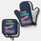 Step Forward Boldly Ovenwant & Pannenlap Set (Voorkant / Achterkant)