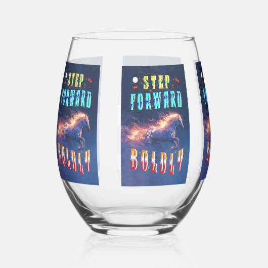 Step Forward Boldly Wijnglas Zonder Voet (Voorkant)